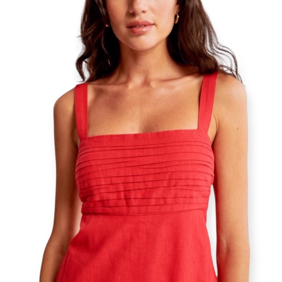 NWT Abercrombie & Fitch Linen-Blend Skort Mini Dress Size Medium - Picture 14 of 16